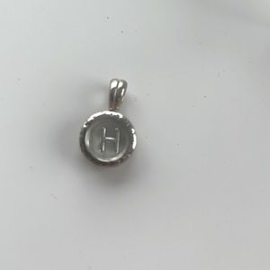 Pandora Charm holder and letter H